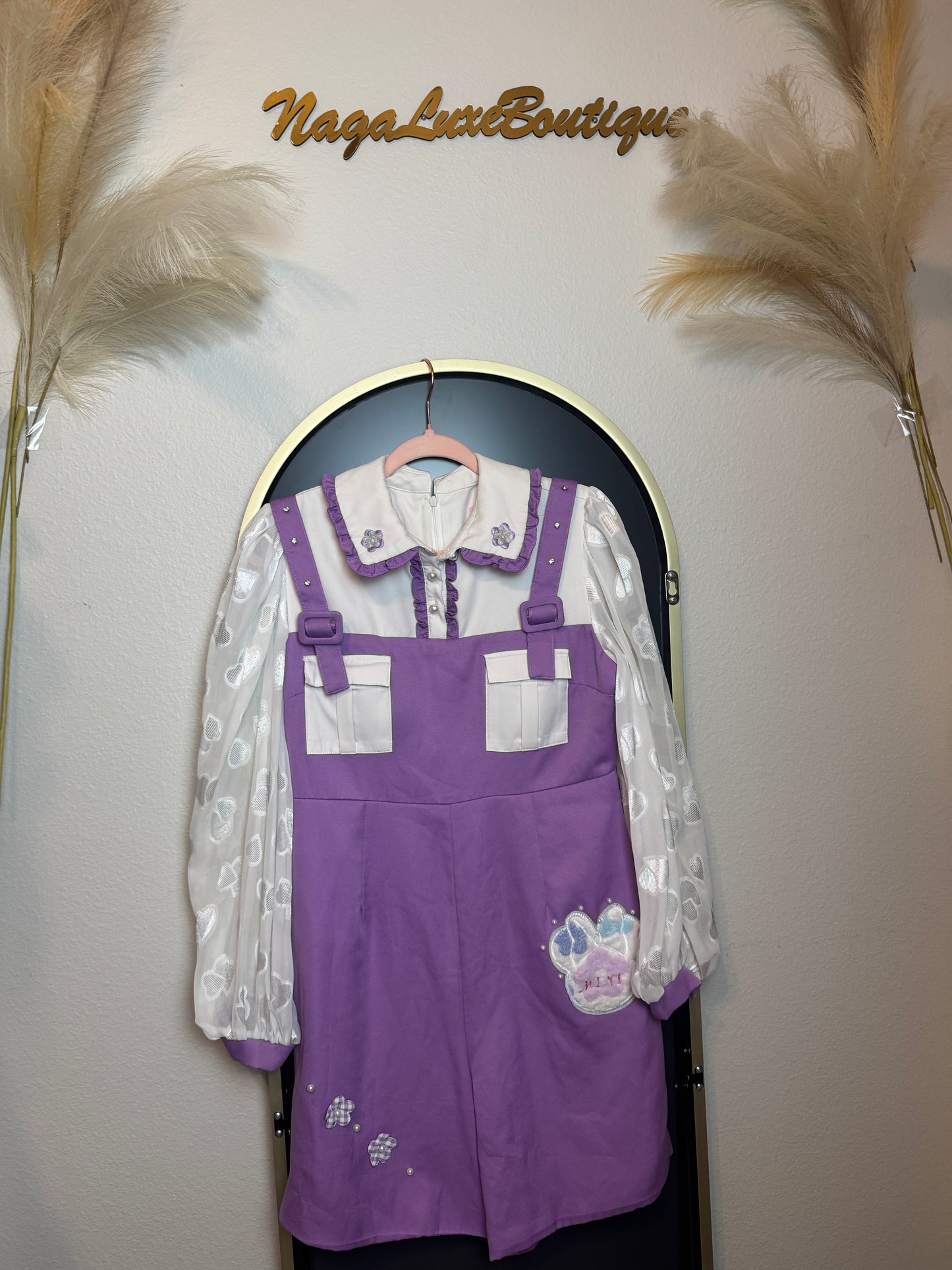 D10 👗Pre Owned Lavender Bunny Dress (All Sale are Final)