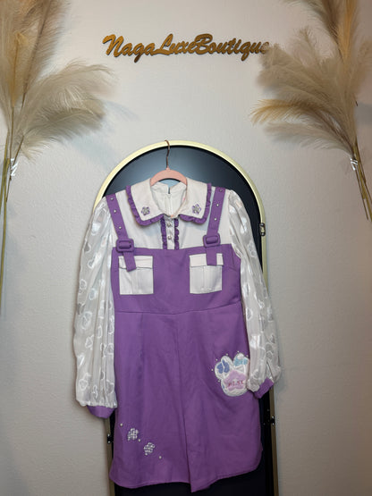 D10 👗Pre Owned Lavender Bunny Dress (All Sale are Final)