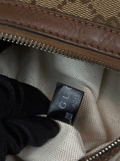 GUCCI Miss GG Hobo GG Canvas with Leather Brown