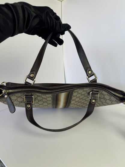 GUCCI GG Supreme Retro Web Two Ways Tote