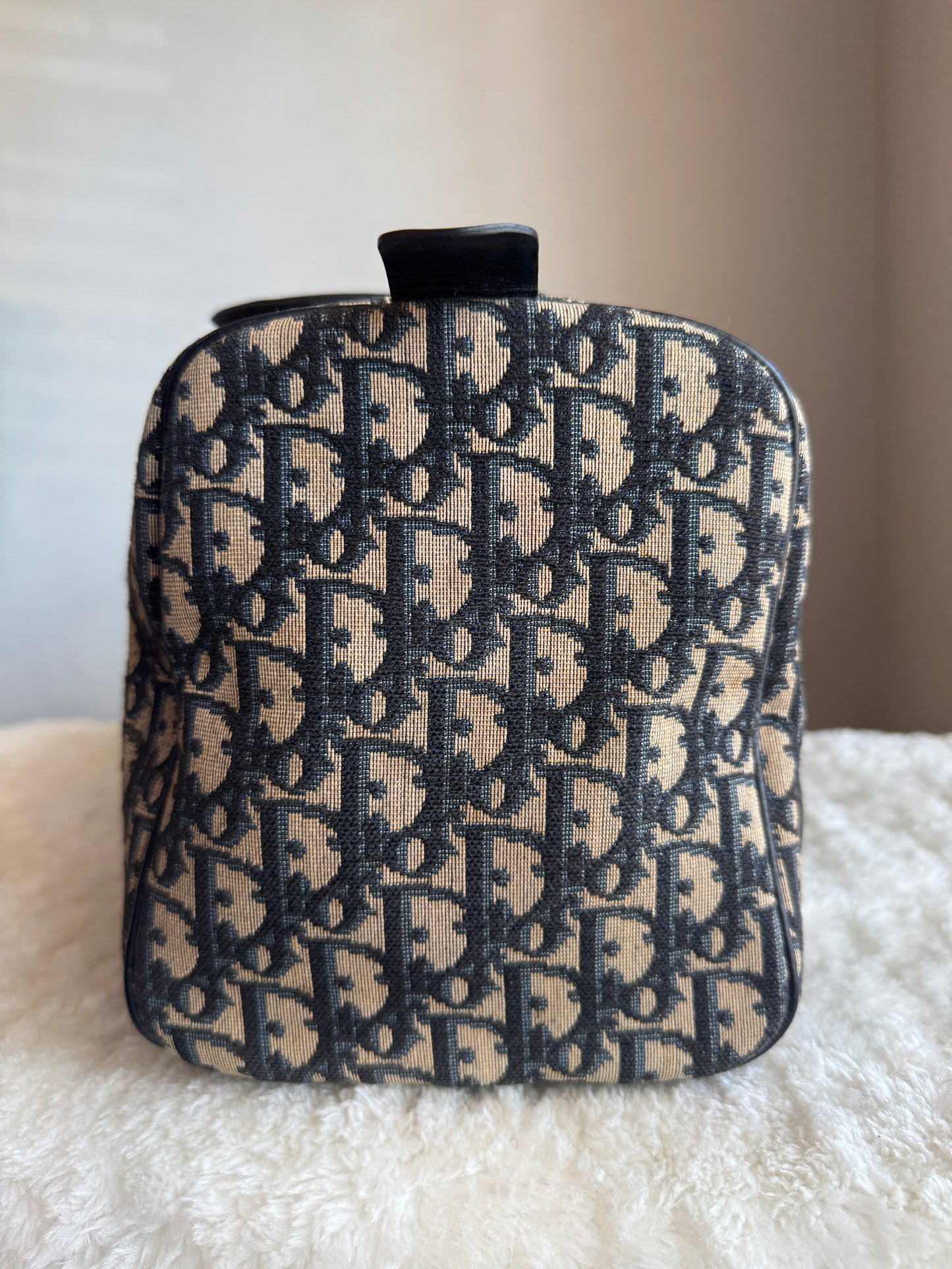 CHRISTIAN DIOR Vintage bowling Boston Bag Diorissimo  Canvas Medium size 30