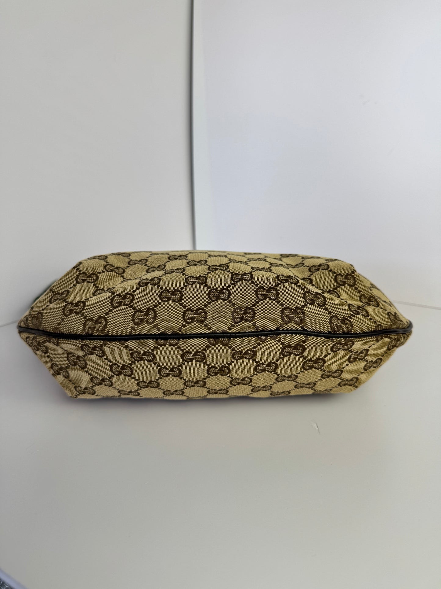 GUCCI Web Halfmoon GG Canvas