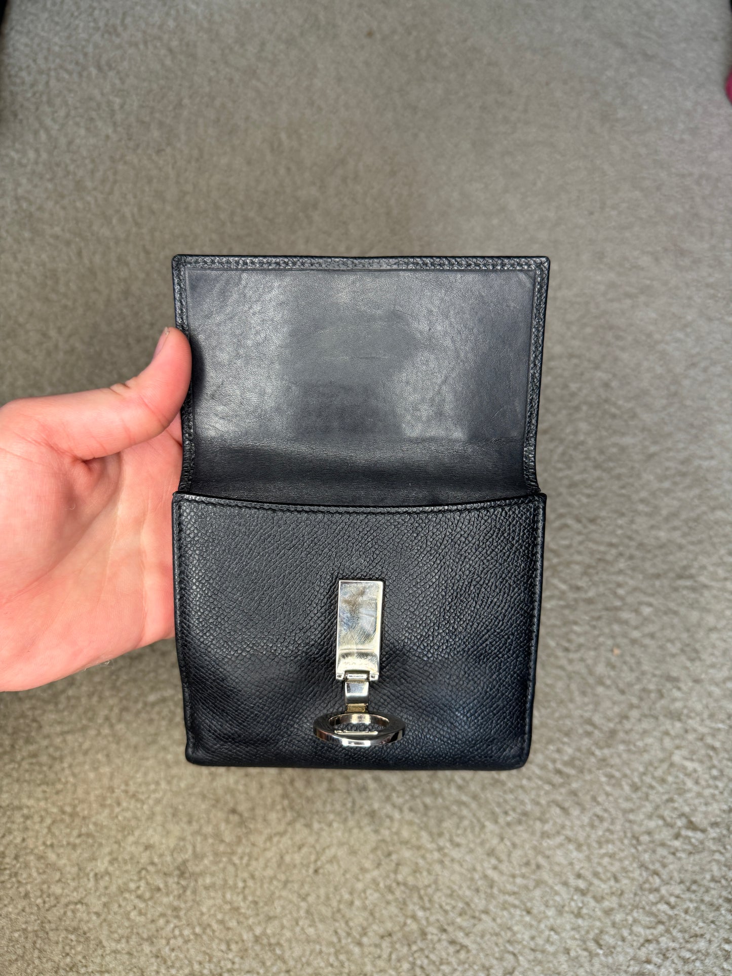 BVLGARI wallet leather Black