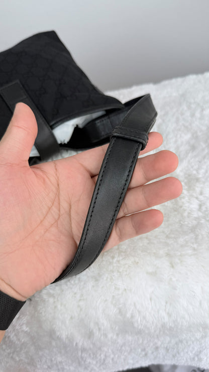 GUCCI Piston Shoulder GG Monogram Black