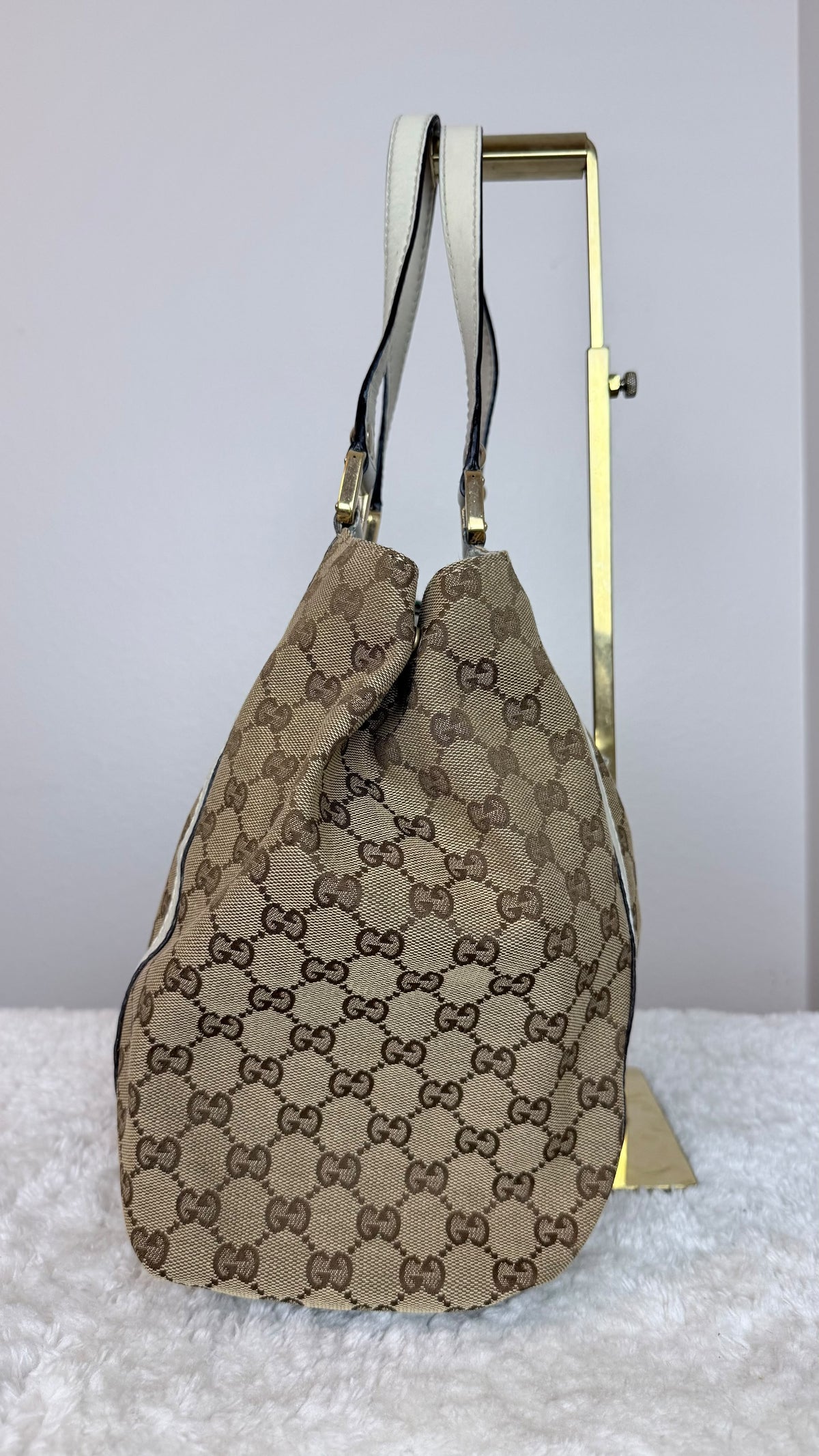 GUCGI New ladies Hobo GG Canvas White