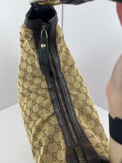 Gucci Hobo GG Interlocking Canvas Brown