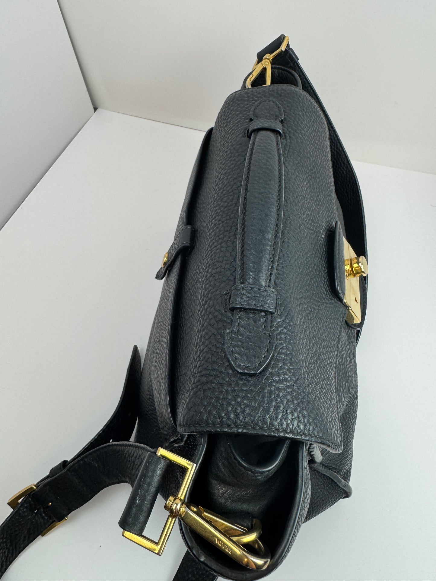Prada Pattina Convertible Vitello Diano Leather bag Black