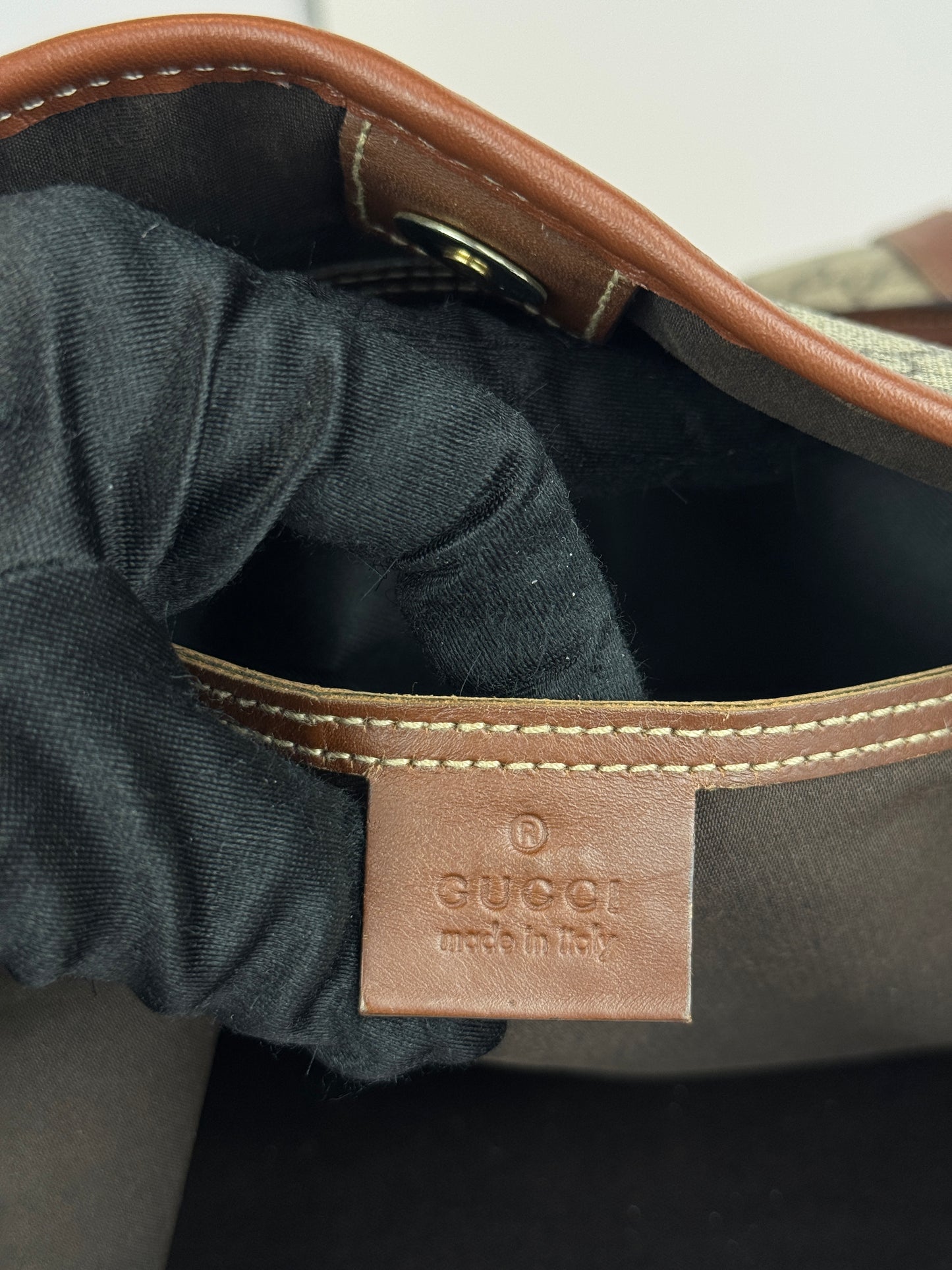 Gucci shopping tote GG Supreme coated canvas brown