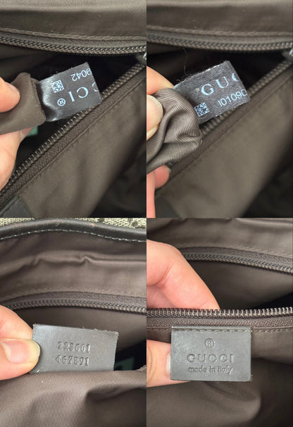 Gucci Interlocking G Buckle Messenger Bag GG Coated Canvas Medium👜