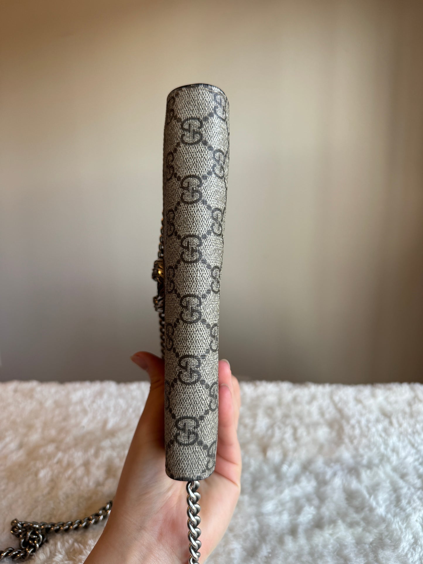 GUCCI Dionysus Chain wallet GG  Coated Canvas Small