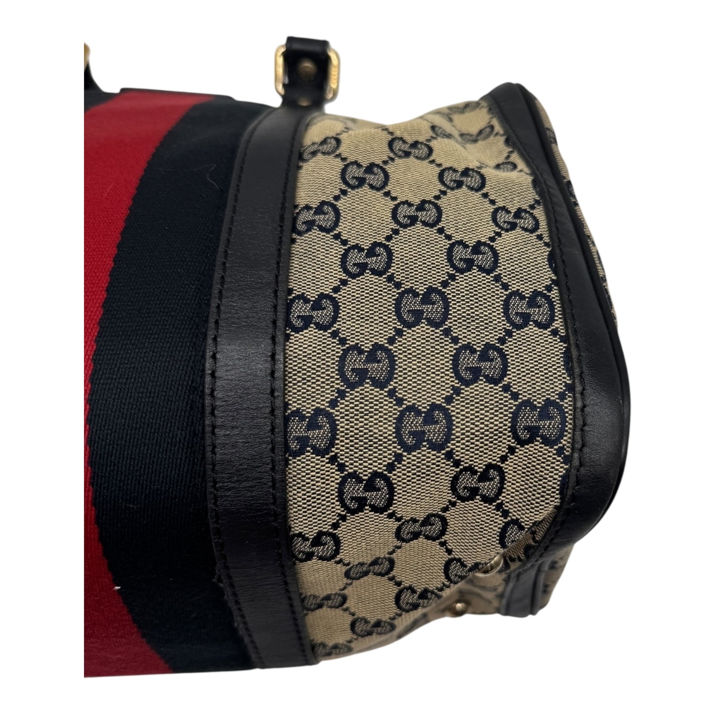 Authentic Gucci Boston GG Canvas Navy Blue