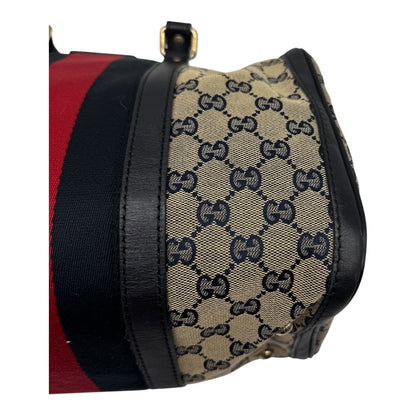 Authentic Gucci Boston GG Canvas Navy Blue