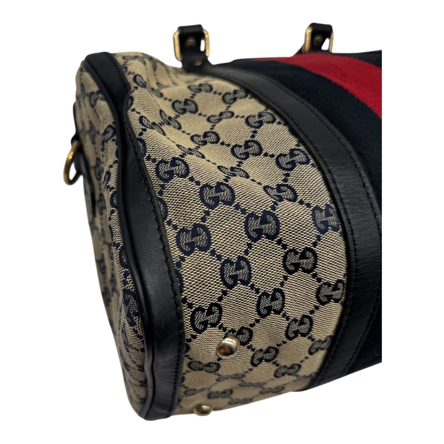 Authentic Gucci Boston GG Canvas Navy Blue