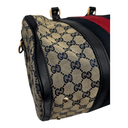 Authentic Gucci Boston GG Canvas Navy Blue