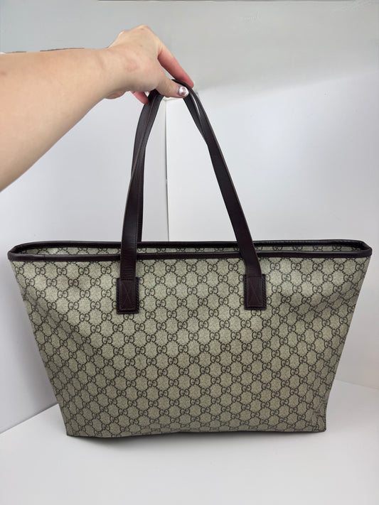 Gucci Tote Large GG Coated Canvas