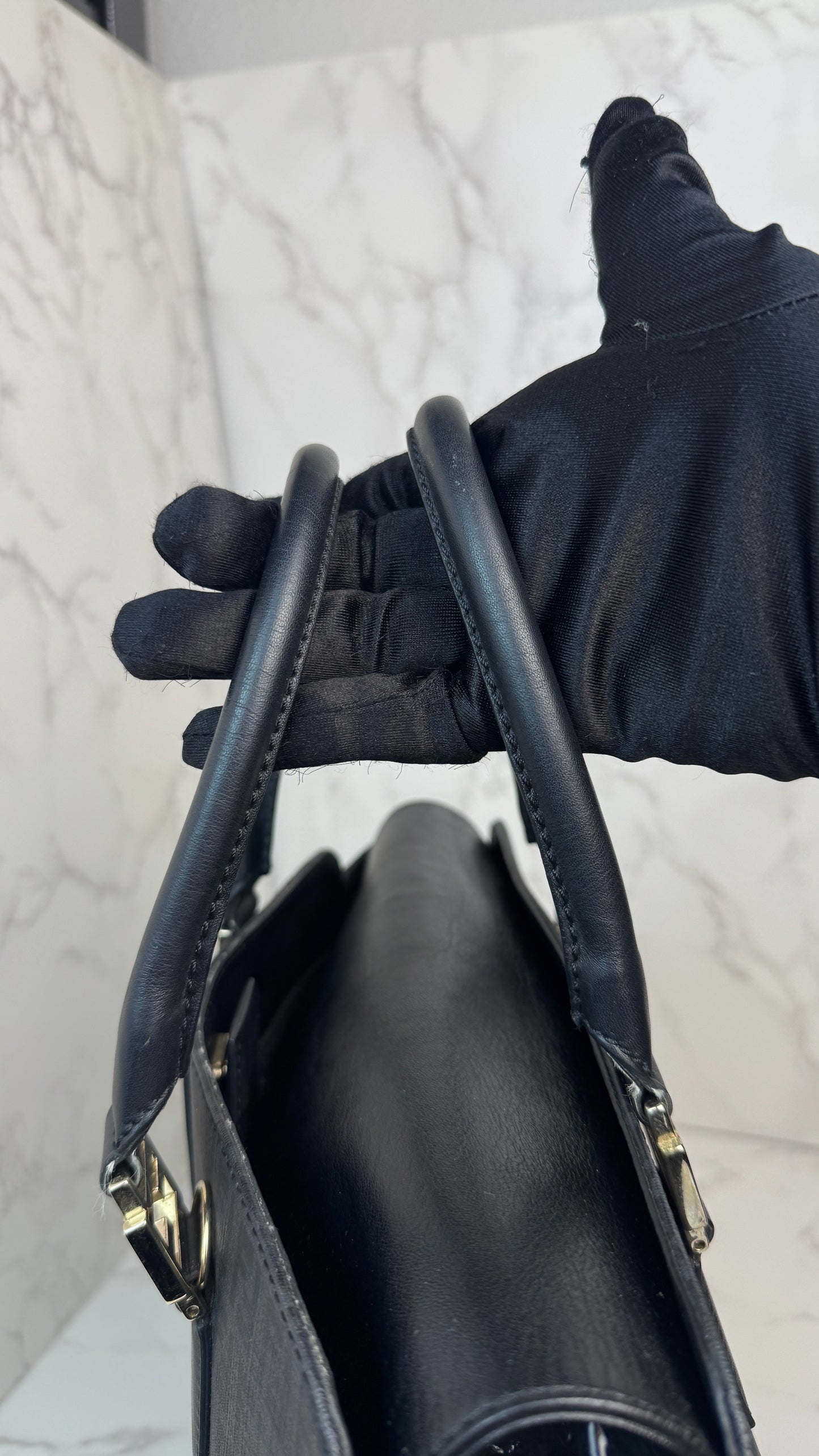 Fendi Zucca Canvas Top Handle Tote Bag