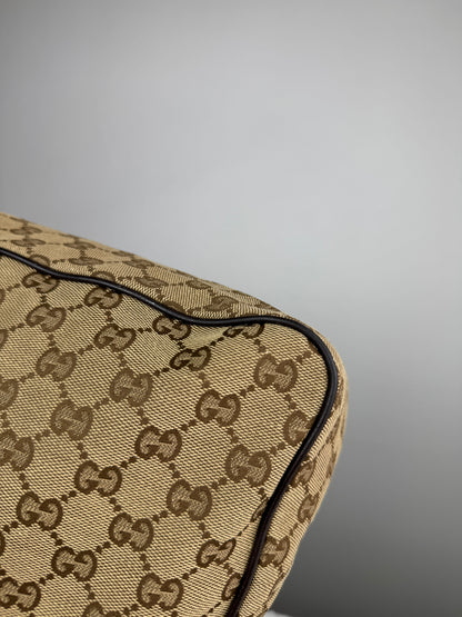 GUCCI Web Strap Messenger GG Canvas Brown
