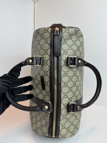 GUCCI Joy Boston GG Coated Canvas Brown