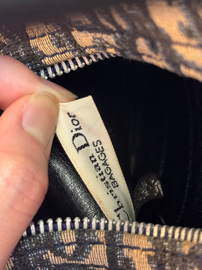 CHRISTIAN DIOR Vintage bowling Boston Bag Diorissimo  Canvas Medium size 30