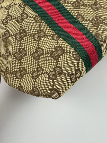 Gucci Web Tote GG Canvas White
