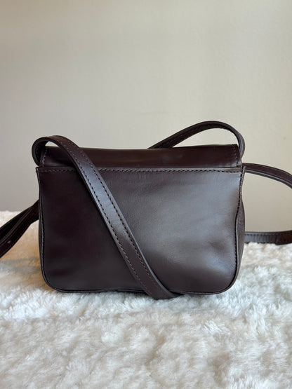 FENDI Chameleon Mini Crossbody Leather Dark Brown