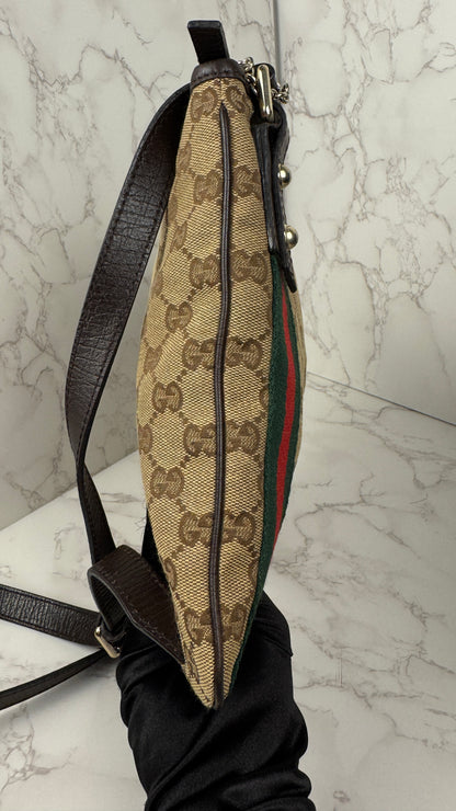 Gucci Jolicoeur GG Canvas Crossbody Brown