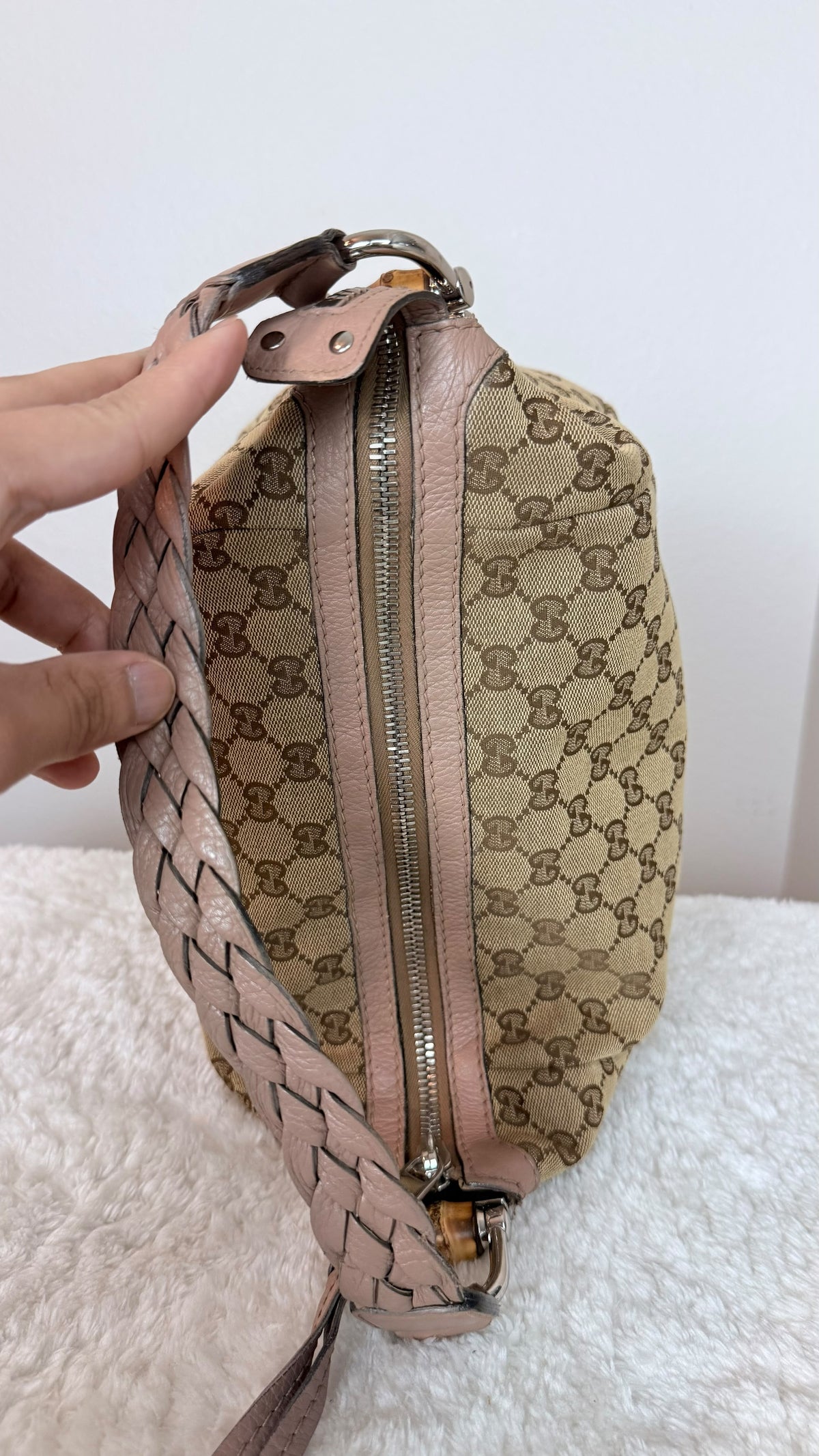 Gucci Bamboo Hobo GG Canvas Shoulder bag