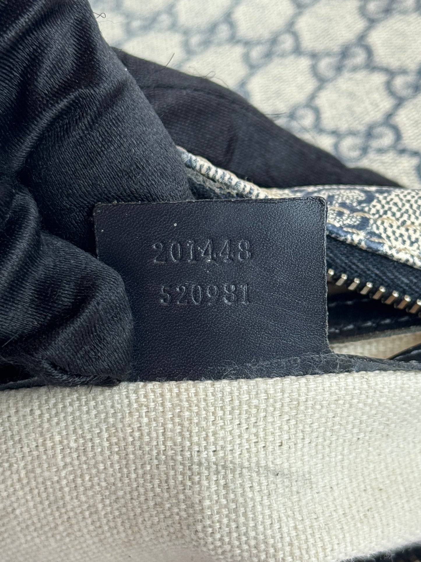 GUCCI Front  Zip Messenger Coated Canvas