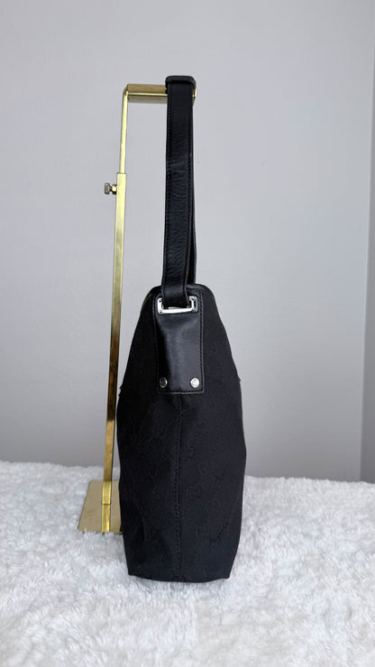 GUCCI Piston Shoulder GG Monogram Black