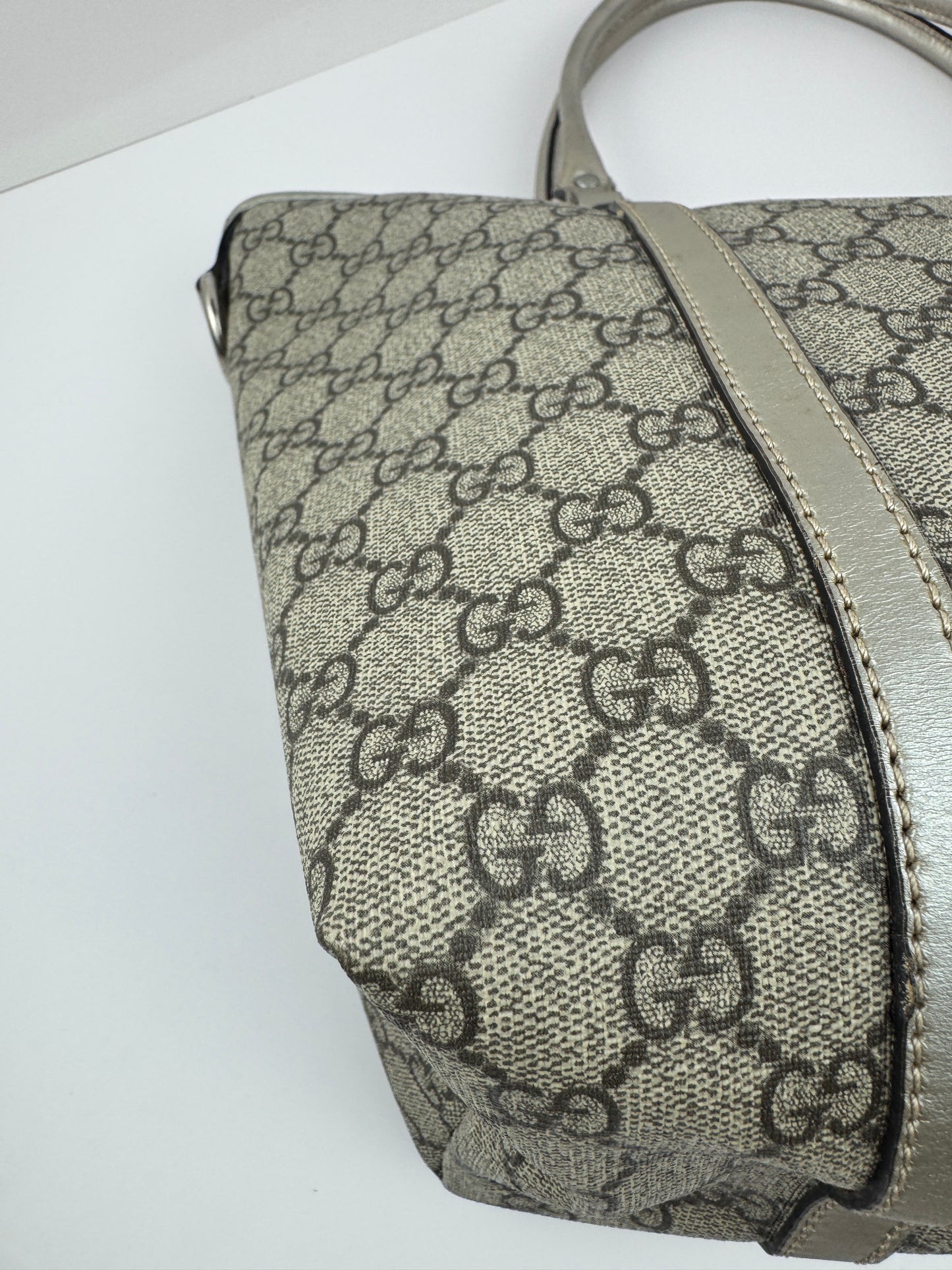 Gucci shopping Coated Canvas Grey