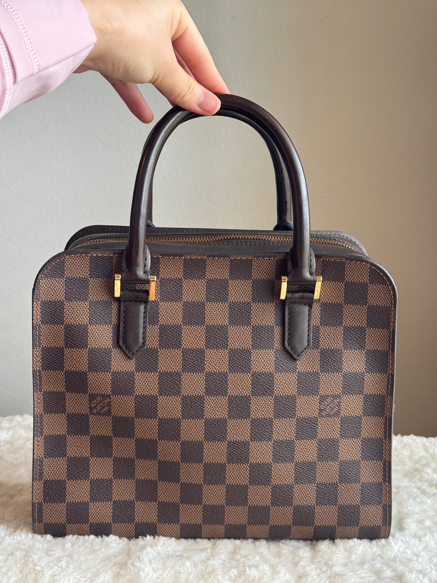 LOUIS VUITTON Triana Ebene Damier Bag