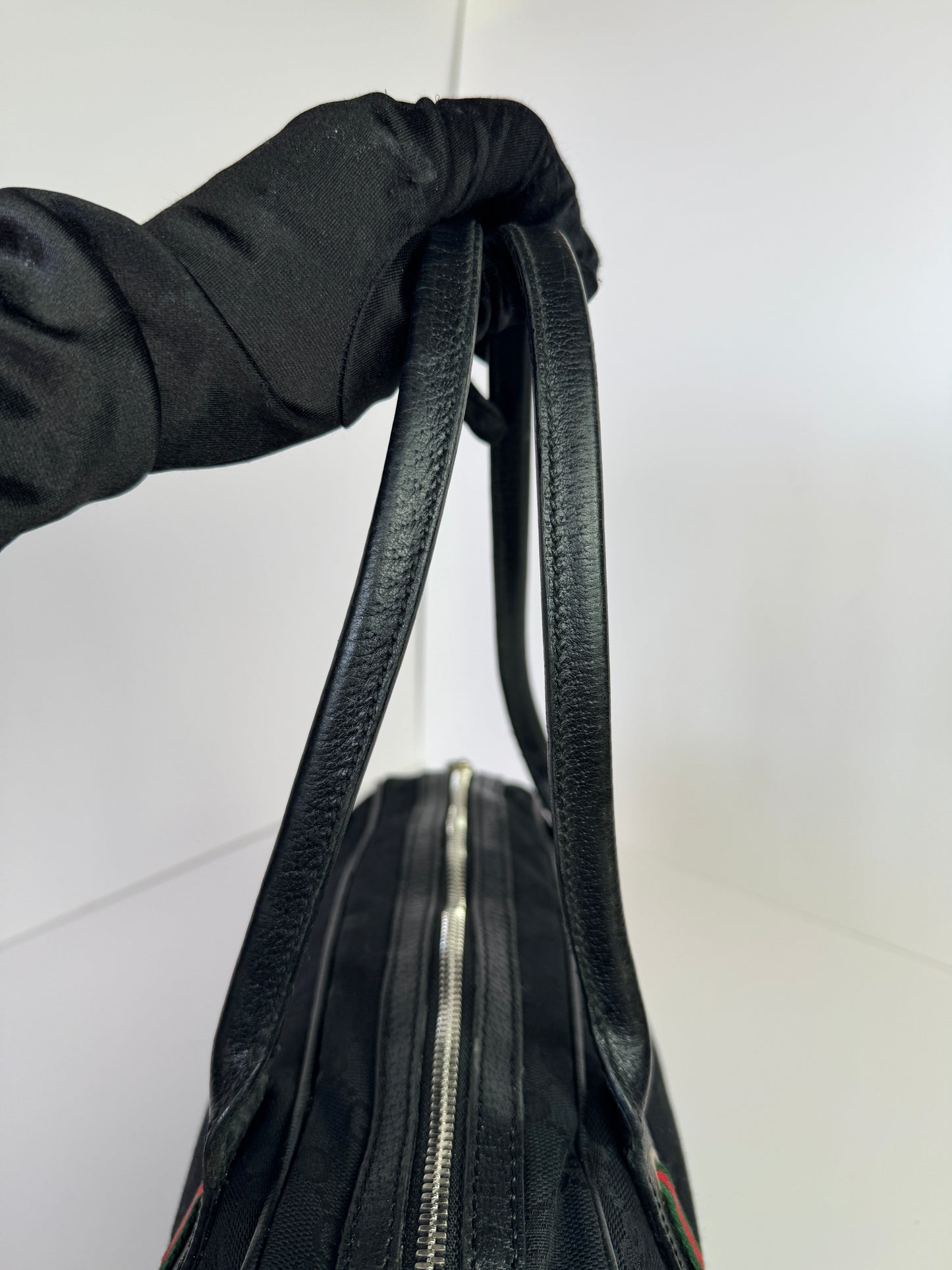 GUCCI  Princy Boston Small GG Black Canvas