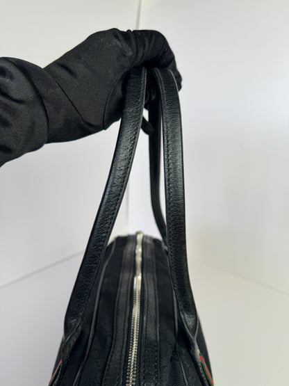 GUCCI  Princy Boston Small GG Black Canvas