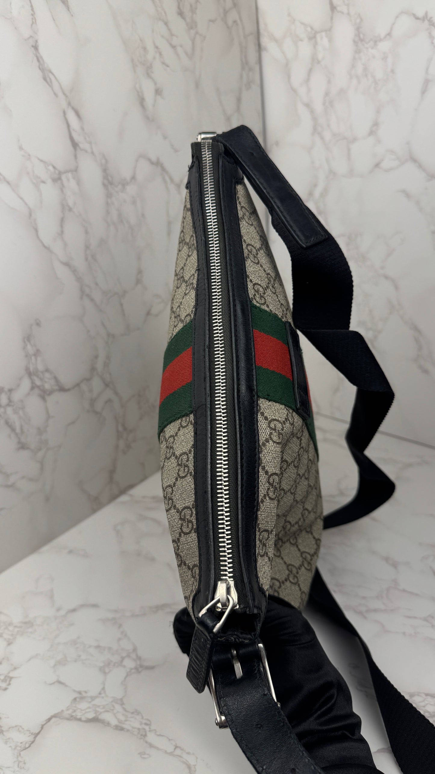 Gucci Web Crossbody Monogram Dark