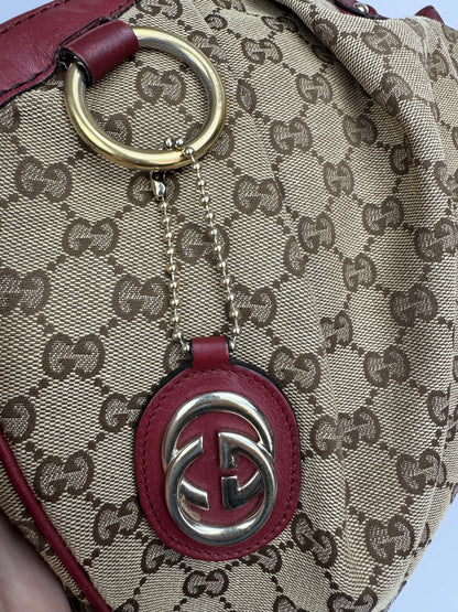 Gucci Sukey Large GG Canvas Burgundy
