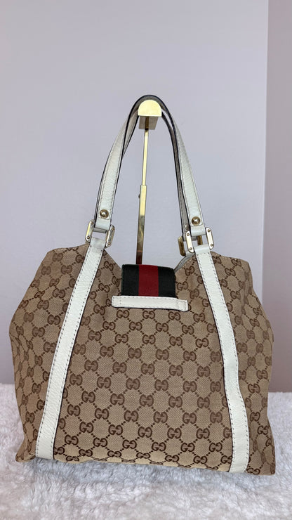 GUCGI New ladies Hobo GG Canvas White