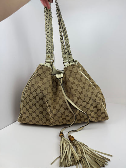 Gucci Peggy Tote GG Canvas Large Cream