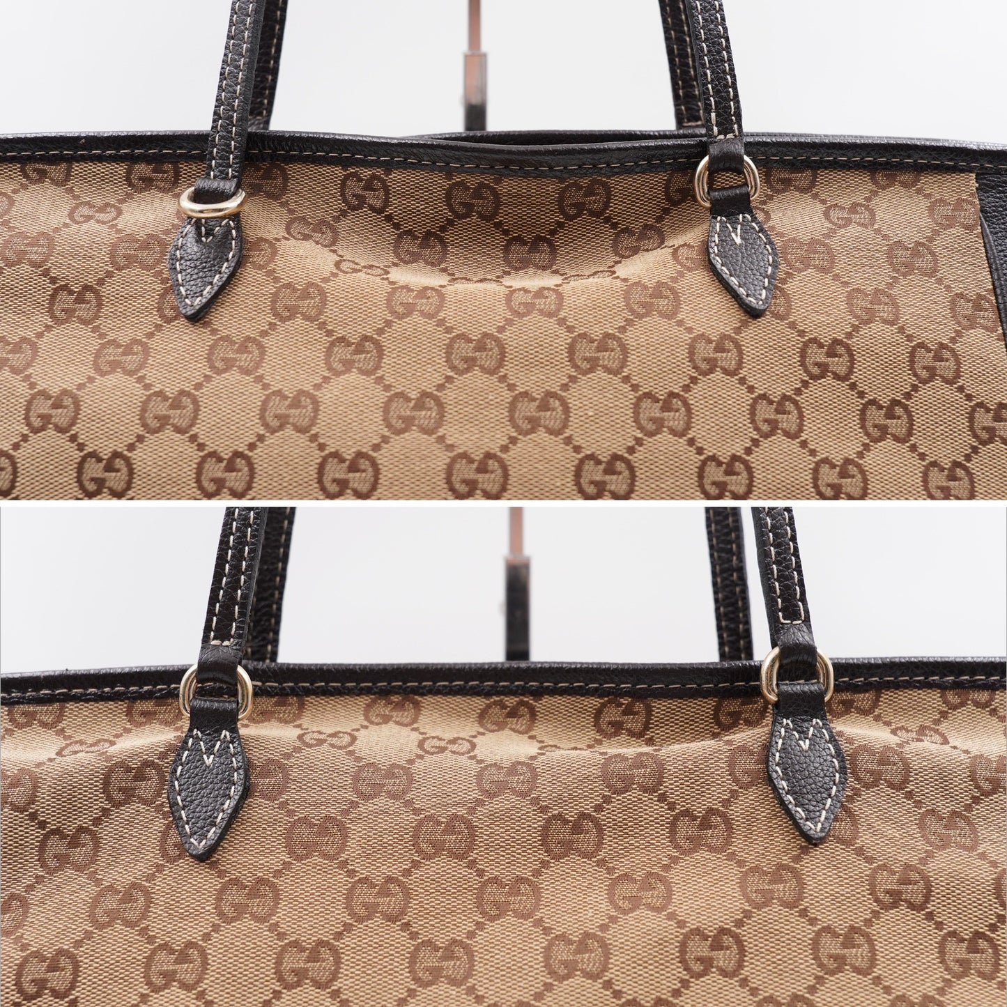GUCCI GG Canvas and leather "Bree" Tote bag (Vintage)