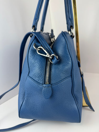 Prada Vitello Phenix Bowling Bag Talco