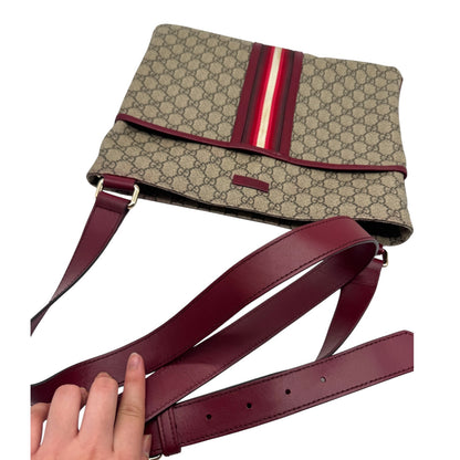 Authentic Gucci Supreme Web Flat Messenger Bag