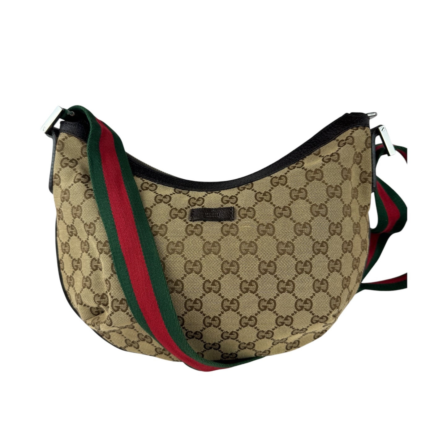 Gucci Web Halfmoon GG Canvas Medium