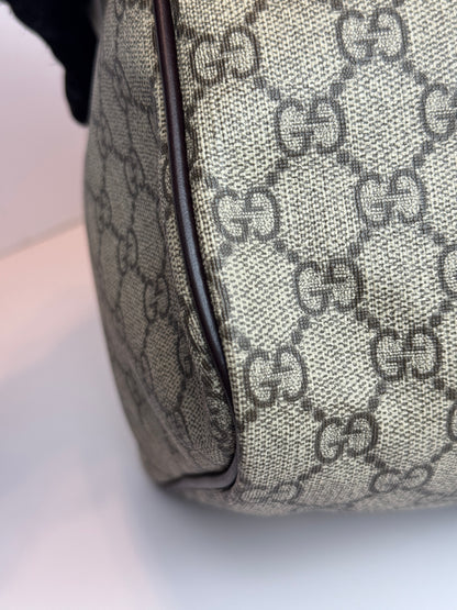 GUCCI Joy Boston GG Coated Canvas Brown