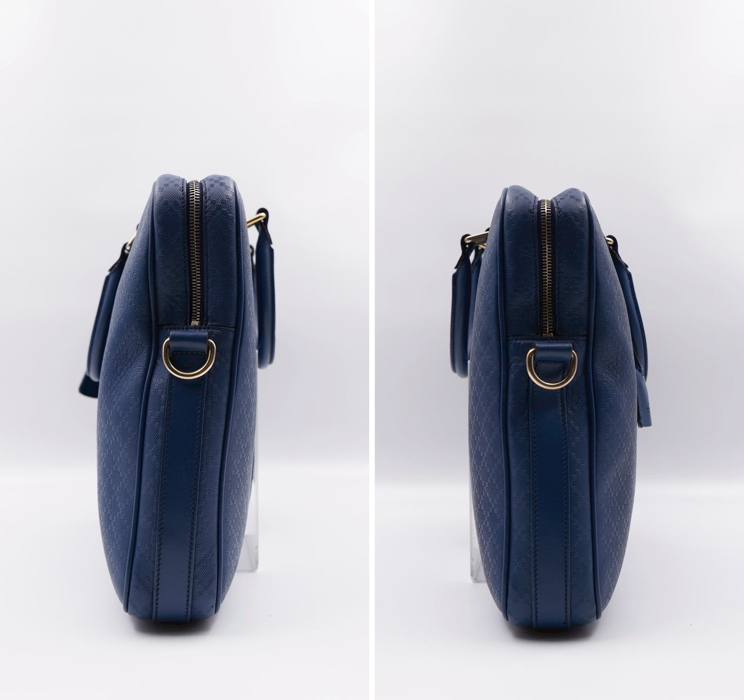 Gucci Briefcase Diamond Microguccdssima leather Blue