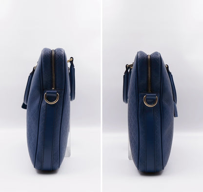 Gucci Briefcase Diamond Microguccdssima leather Blue