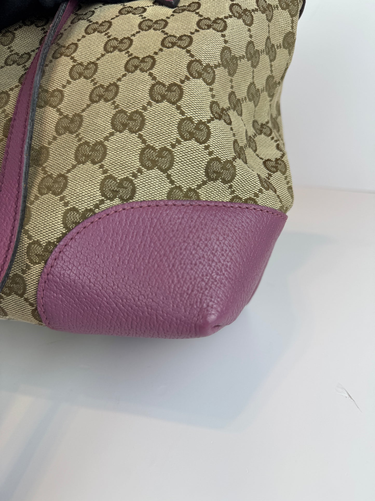GUCCI Bree Convertible Top Handle GG Canvas Pink