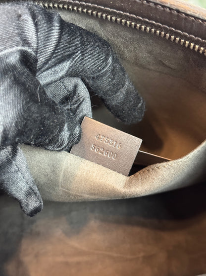 Gucci Web Clutch GG Supreme Coated Canvas