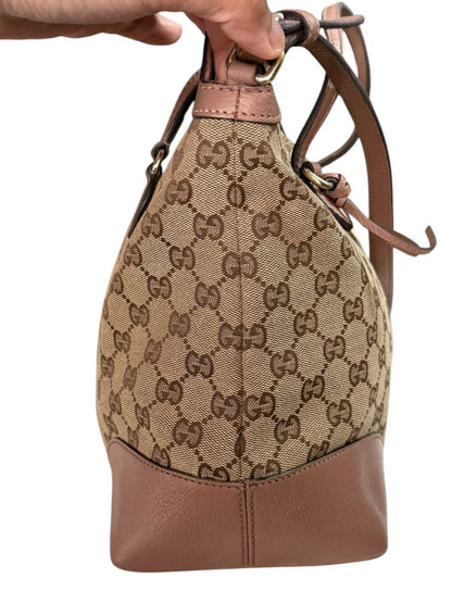 Gucci Bree convertible top handle bag GG Canvas medium pink