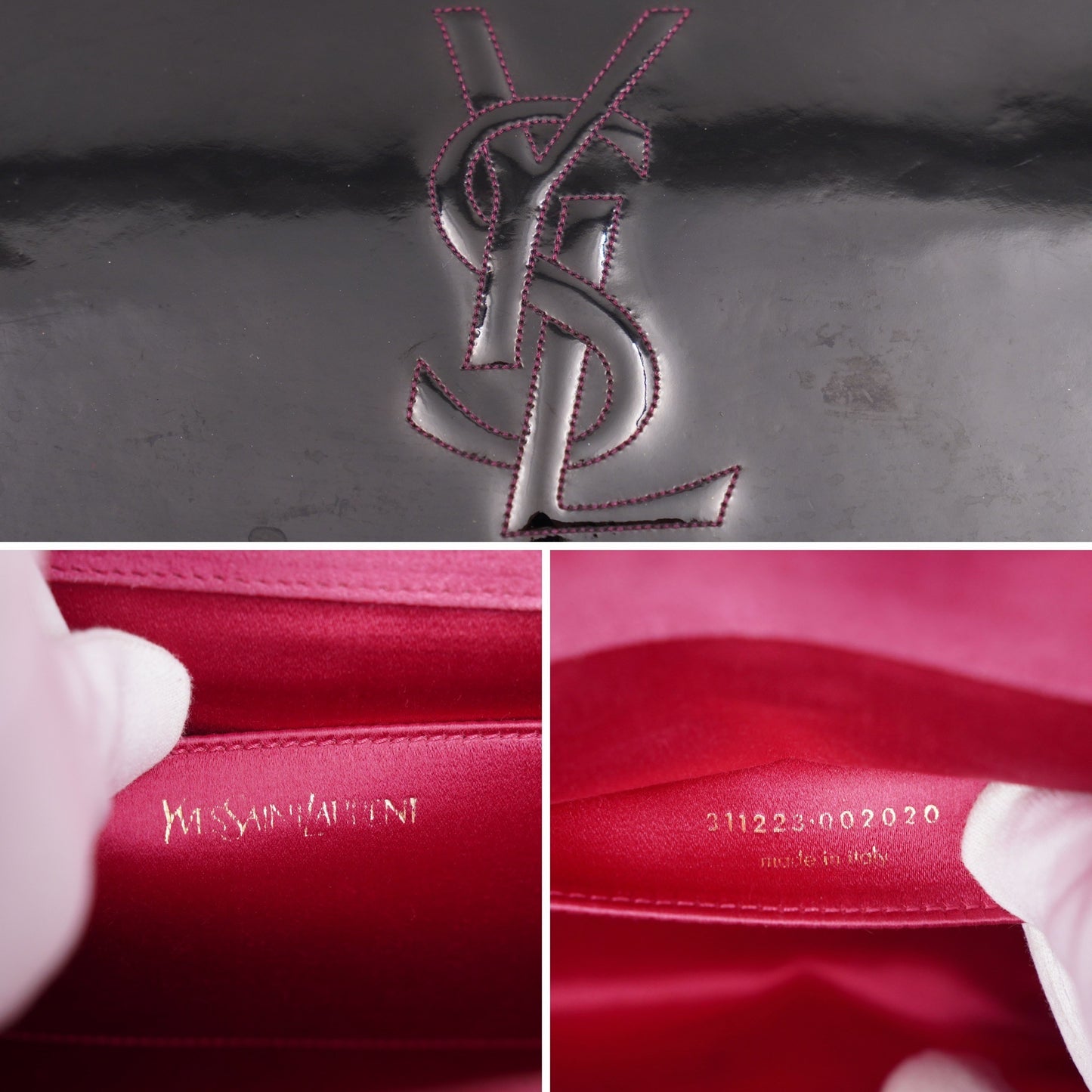 Saint Laurent Bella de Jour  Clutch Patent leather