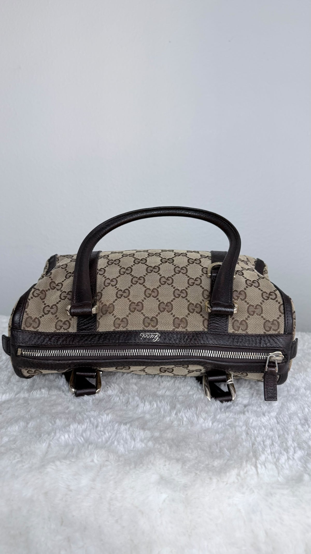 GUCCI Abbey Small Boston Dark Brown