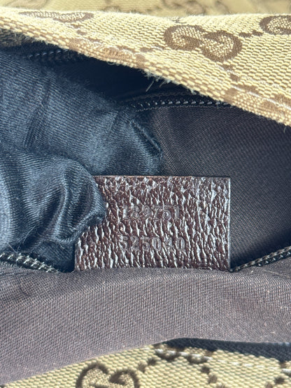 Gucci Web Flat Messenger GG Canvas Brown